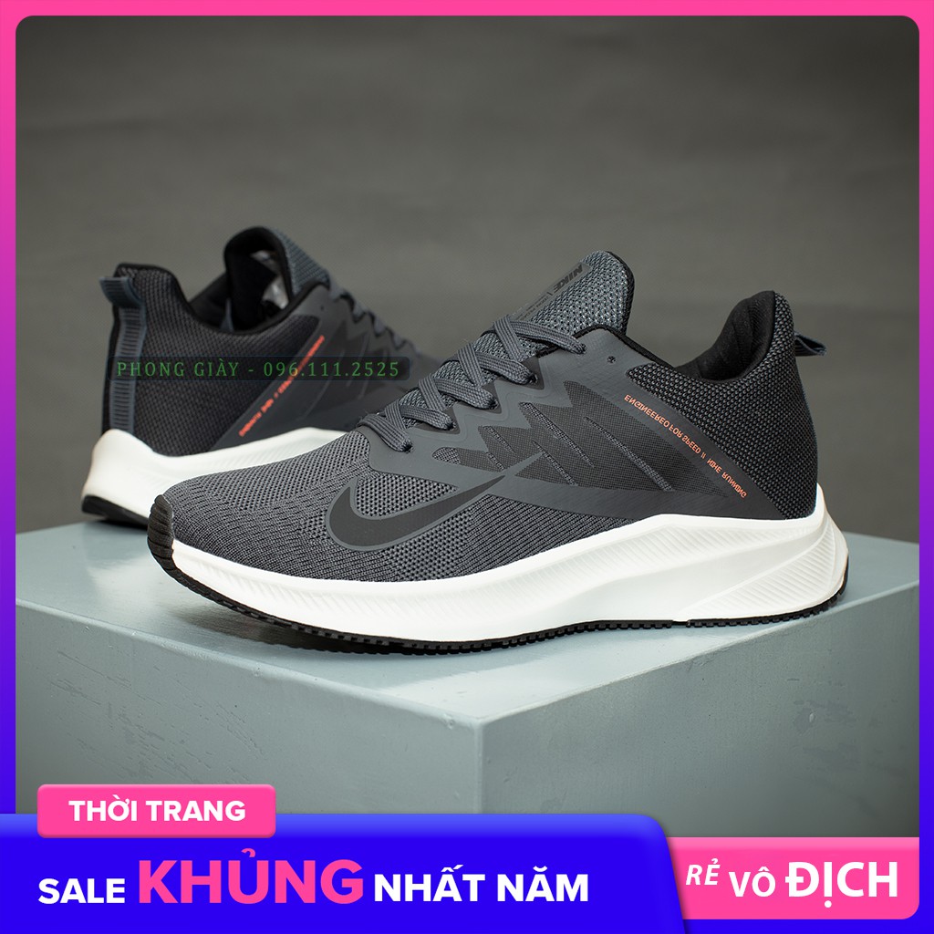 [Full box] Giày Sneaker Nam Giày Thể Thao Nam A96 Màu Ghi