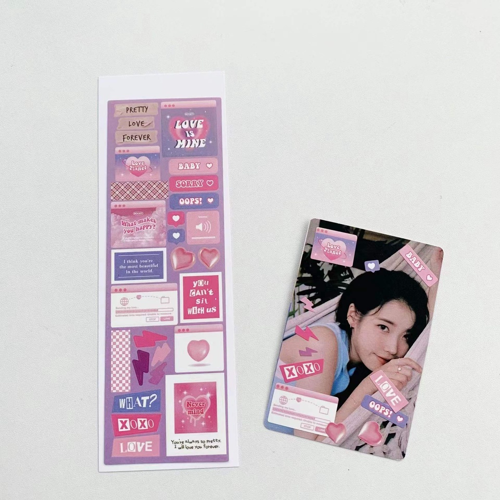 Peach 1Pcs Korean INS small picture frame sticker Laser dialog box Journal Scrapbook Decor Sticker