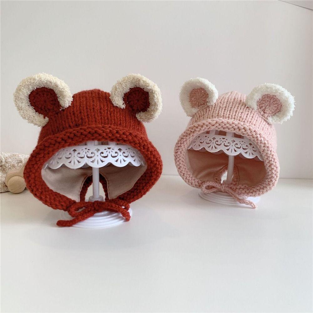 Mũ Len Trùm Tai Giữ Ấm Mùa Đông Dễ Thương Cho Bé