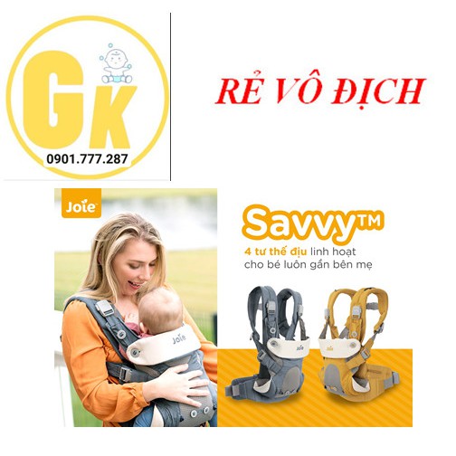 Địu trẻ em Joie Savvy thích hợp sử dụng cho bé từ 3.5kg tới 16kg.