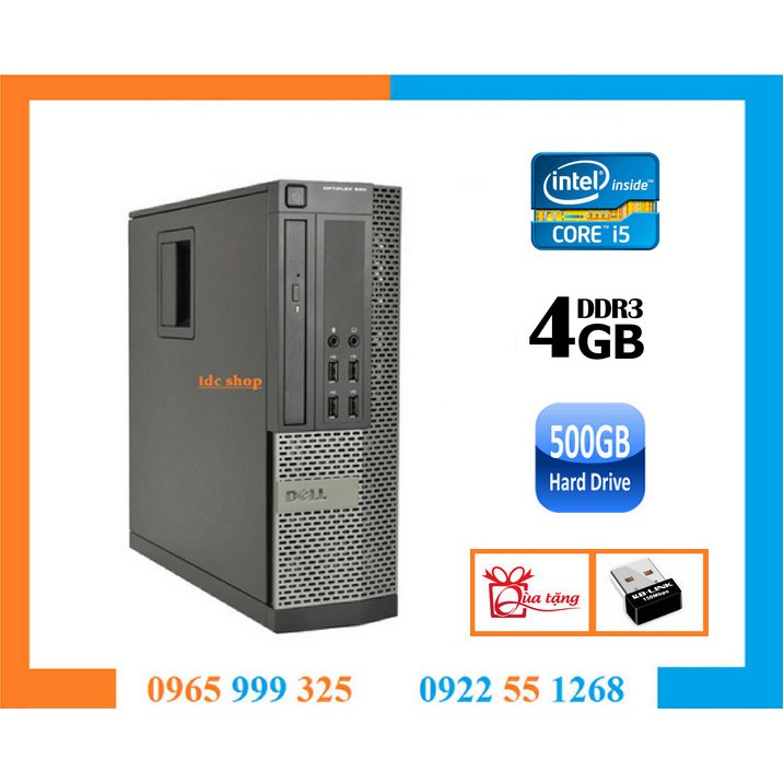 Máy tính để bàn Dell optiplex 790 / 990 intel core i5, Ram 4GB, HDD 500GB.Tặng usb wifi, bàn di chuột. Bảo hành 2 năm