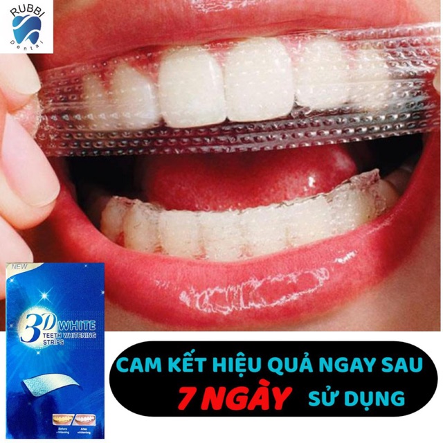 Miếng dán trắng răng 3D,5D white teeth whitening trắng răng bật tông trong 7 ngày sử dụng