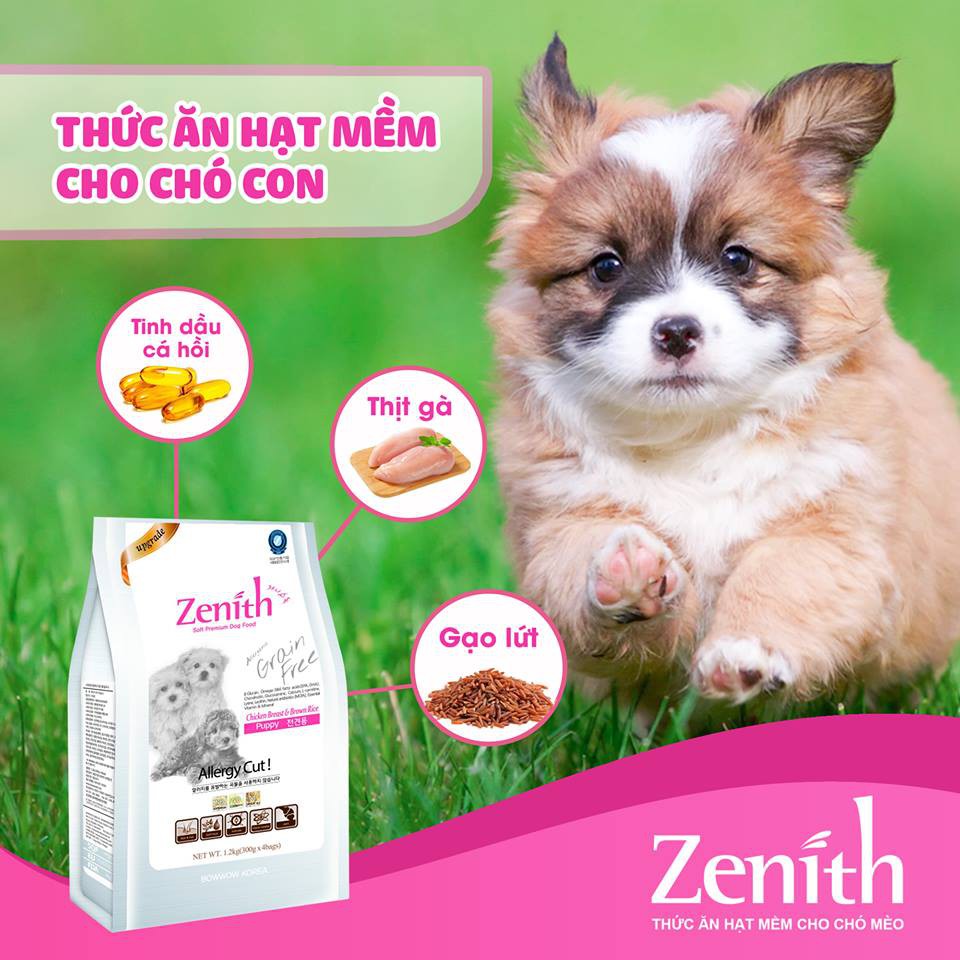 Thức ăn hạt mềm Zenith dành cho chó con 300gr / 500gr / 1,2kg / 3kg