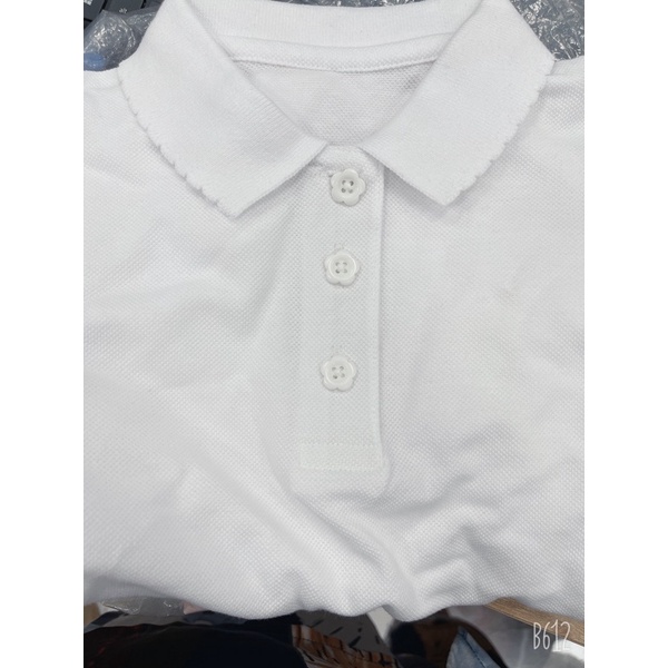 Tách set Áo polo trắng bé gái Matalan _hàng chính hãng authentic
