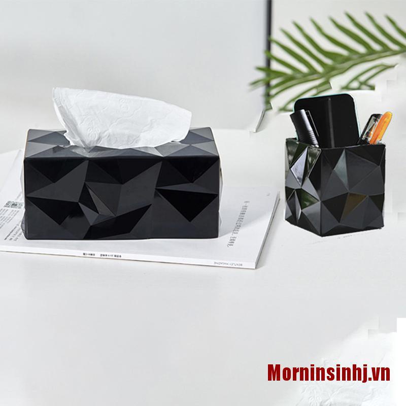 ✨Morninsinhj Home desktop remote control storage box tissue box creative home decoration