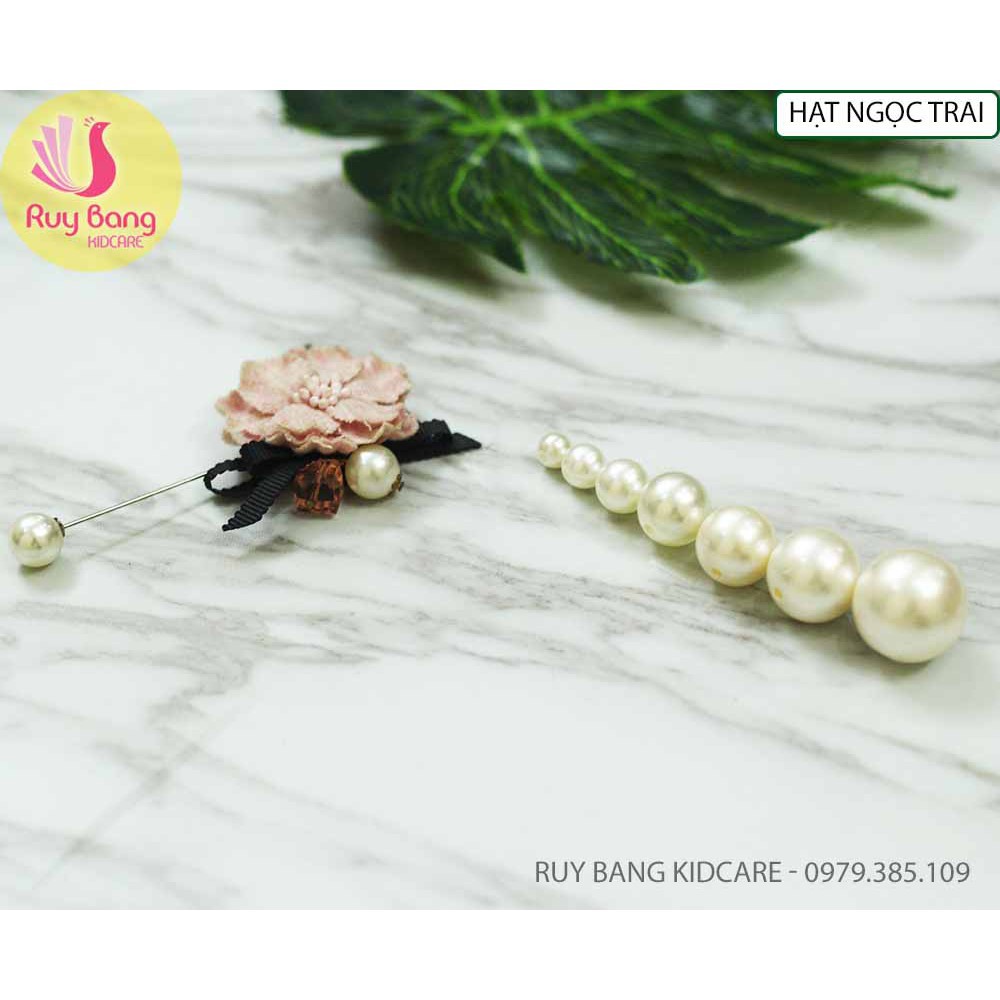 [Mã SKAMLTSM9 giảm 10% đơn 99K] Hạt trai nhân tạo trắng ngà size 4-16mm dùng trang trí đồ thủ công handmade