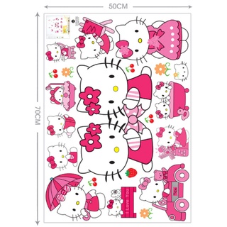 Decal trang trí tường - Hello Kitty dễ thương