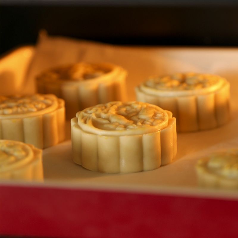 Khuôn Làm Bánh Trung Thu 150g Kèm 4 Con Dấu Hình Hoa