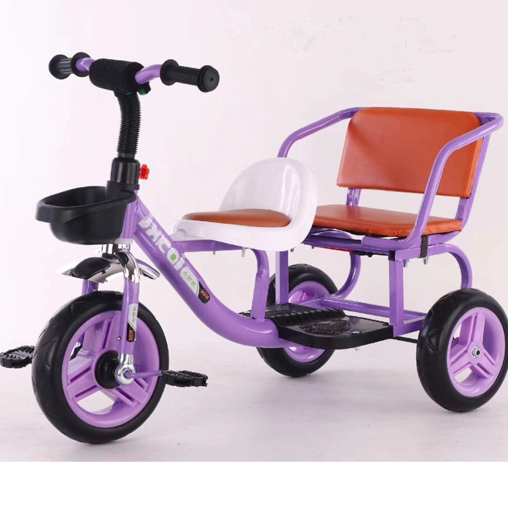 Xe đạp xích lô cho bé yên bọc da cao cấp