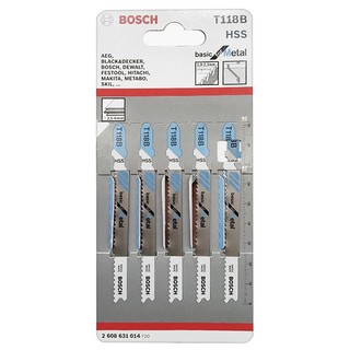 Bộ 5 lưỡi cưa lọng sắt T118B - Khả năng cắt 2.5-6mm - 2608631014