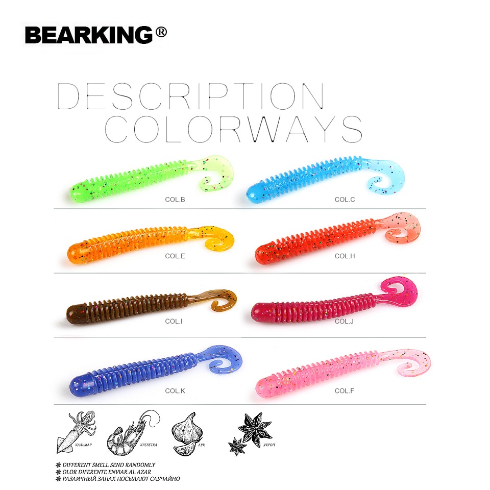 Set 30 Mồi Giả Mềm Câu Cá 45mm 0.8g