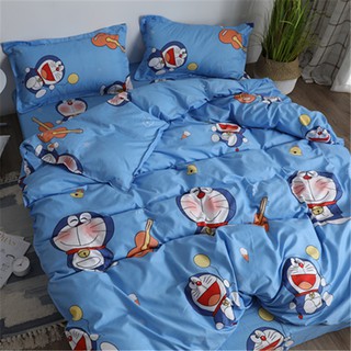 Sét chăn ga cotton poly Đô rê mon (2 mẫu)