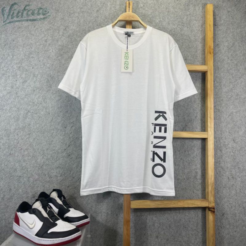 Áo Thun Tay Ngắn In Hình Kenzo Originl Màu Trắng Đen Tỷ Lệ 1: 1
