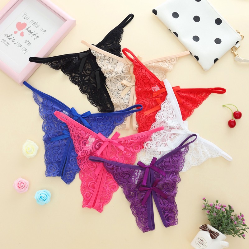 Quần lót dây lọt khe phối ren quyến rũ 6813