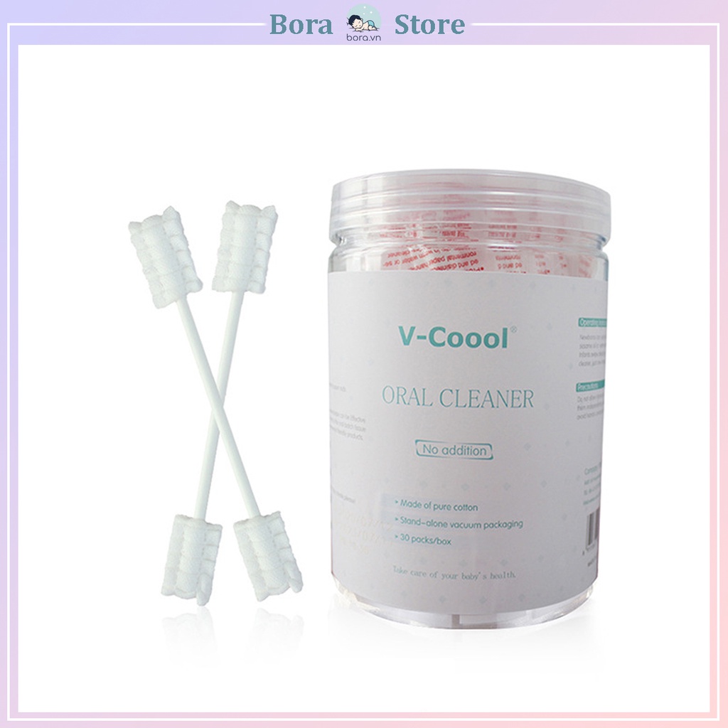  Que tưa lưỡi, rơ lưỡi V-coool, hộp 30 que