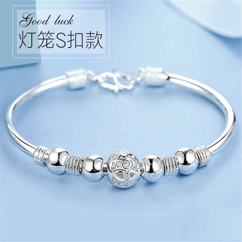 Vòng Tay Chuỗi Hạt Mạ Bạc / Đồng Thời Trang Cho Nữ