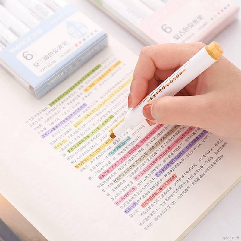 Set 1 / 6 Bút Đánh Dấu Nhiều Màu Sắc