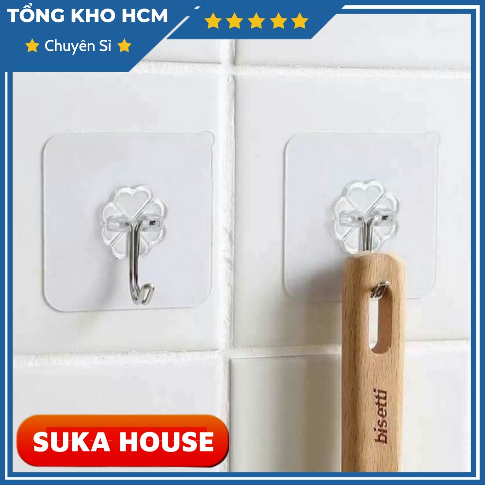 (Sỉ 650đ )Móc Dính Dán Tường Chịu Lực Trong Suốt Siêu chắc SUKAHOUSE H001