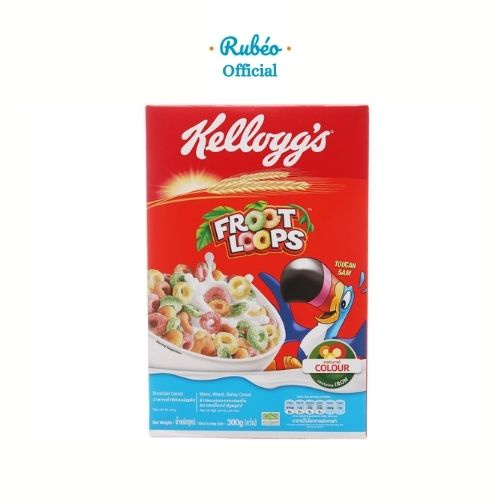 [Mã GROADO2 giảm 10% đơn 150K] Bánh/Ngũ cốc ăn sáng Kellogg’s Froot Loops (Trái cây) - Hộp 160/300g