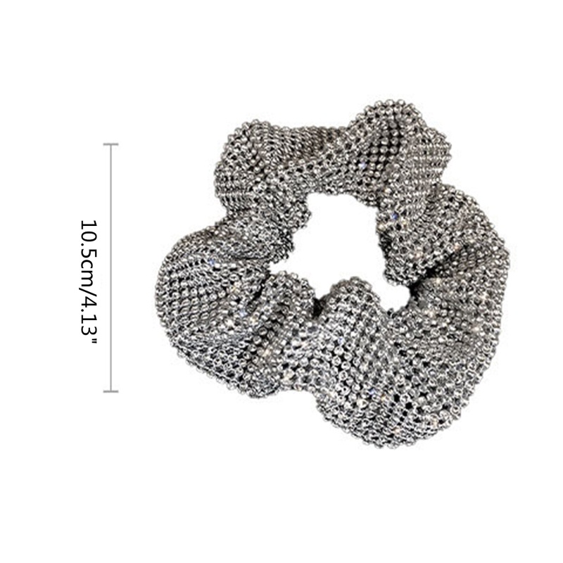 Dây Buộc Tóc Co Giãn Đính Đá Lấp Lánh Xinh Xắn Cho Nữ