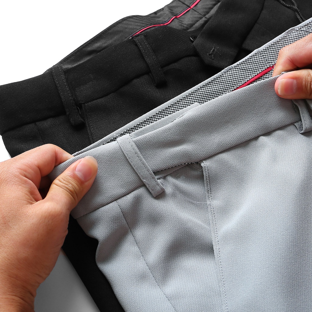 Quần tây nam ống đứng có đai chun vải tuyết mưa bigsize Size từ 80kg đến 135kg