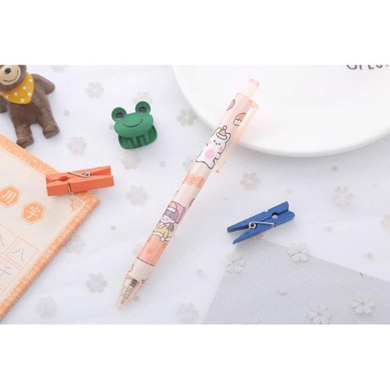 Bút Gel Bấm Bé Gái Mực Đen 0,5mm Dễ Thương H198