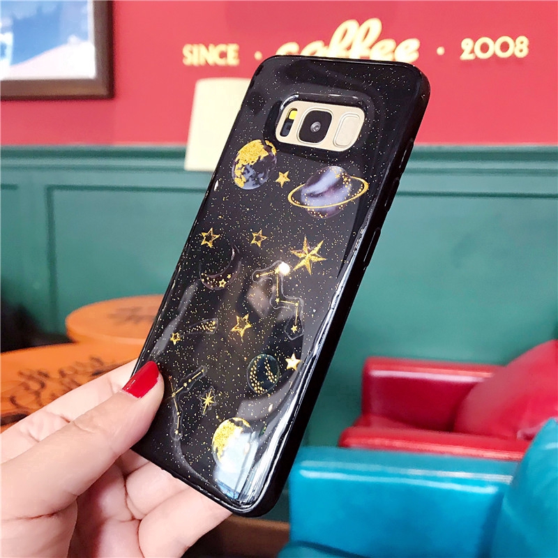 Ốp lưng điện thoại họa tiết vũ trụ độc đáo cho Samsung Galaxy S10 S8 S9 Plus Note 8 9