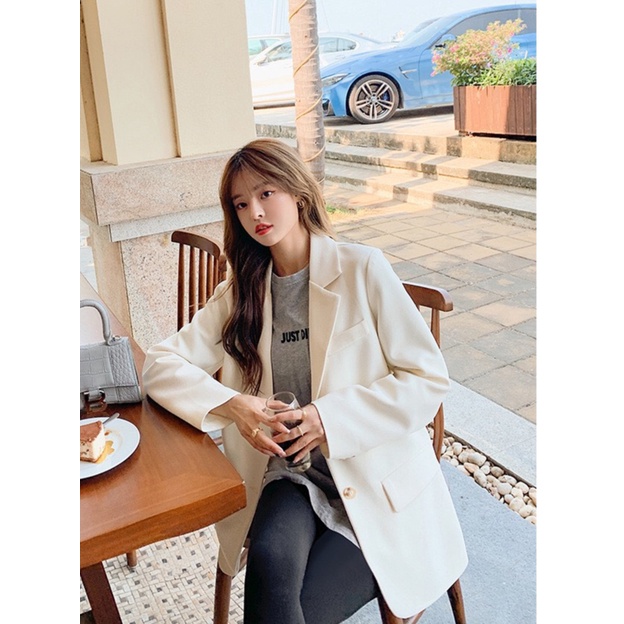 Áo Blazer tay dài màu trơn cho nữ- Áo Blazer Vest Nữ 1 Lớp Khoác Ngoài Dài Tay Nhiều Màu Kiểu Dáng Trẻ Trung