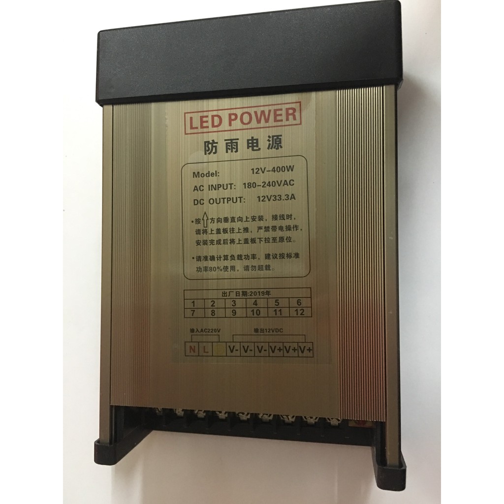 Nguồn led 12v 34a IPY vỏ nhôm