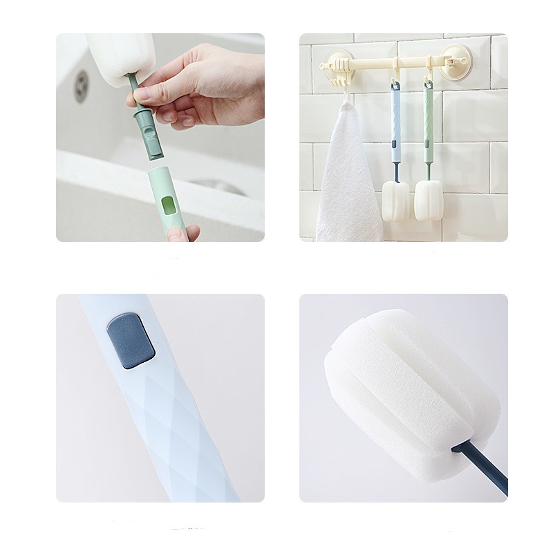 Cọ rửa bình sữa mút xốp, cọ bình nước, cọ lý cốc, đầu mút có thể thay thế Bunakids CB01
