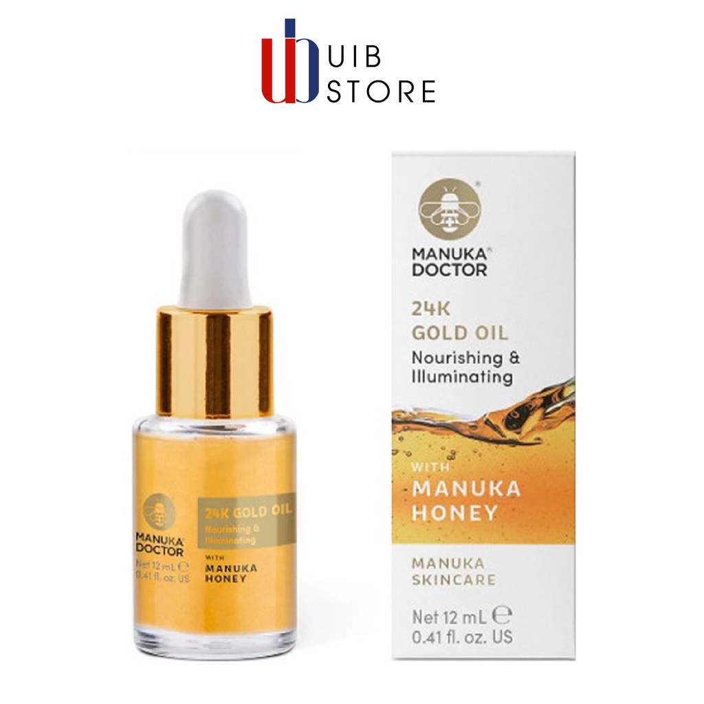 Dầu dưỡng da mặt vàng 24K Manuka Doctor 24K Gold Face Oil 12ml - UK (Anh Quốc)