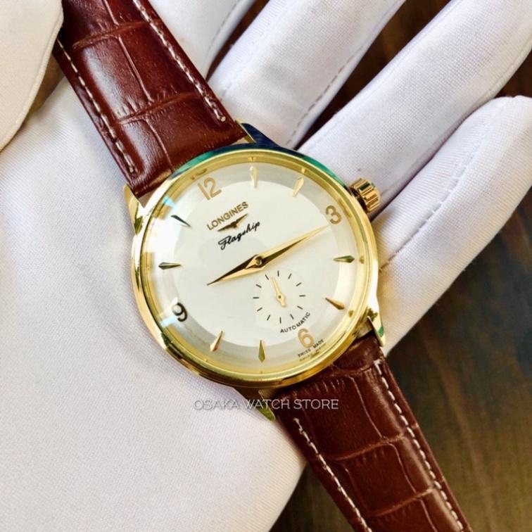 Đồng Hồ LONGINES Nam Cổ Điển 38mm Dây Da Máy AutoQuarzt Mới