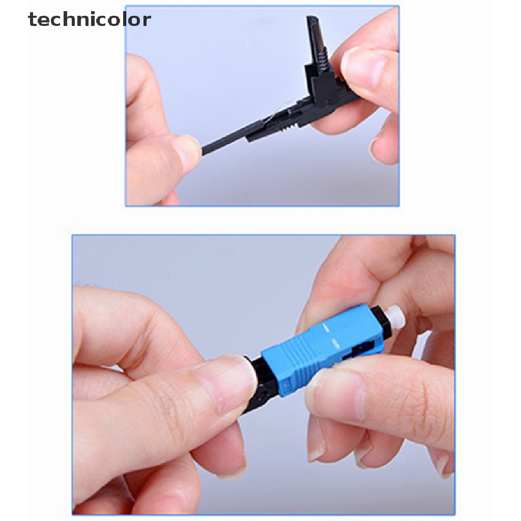 technicolor 10pcs Single-Mode Fiber Optic SC/UPC Quick Fast Field Assembly Connector Cable TYG