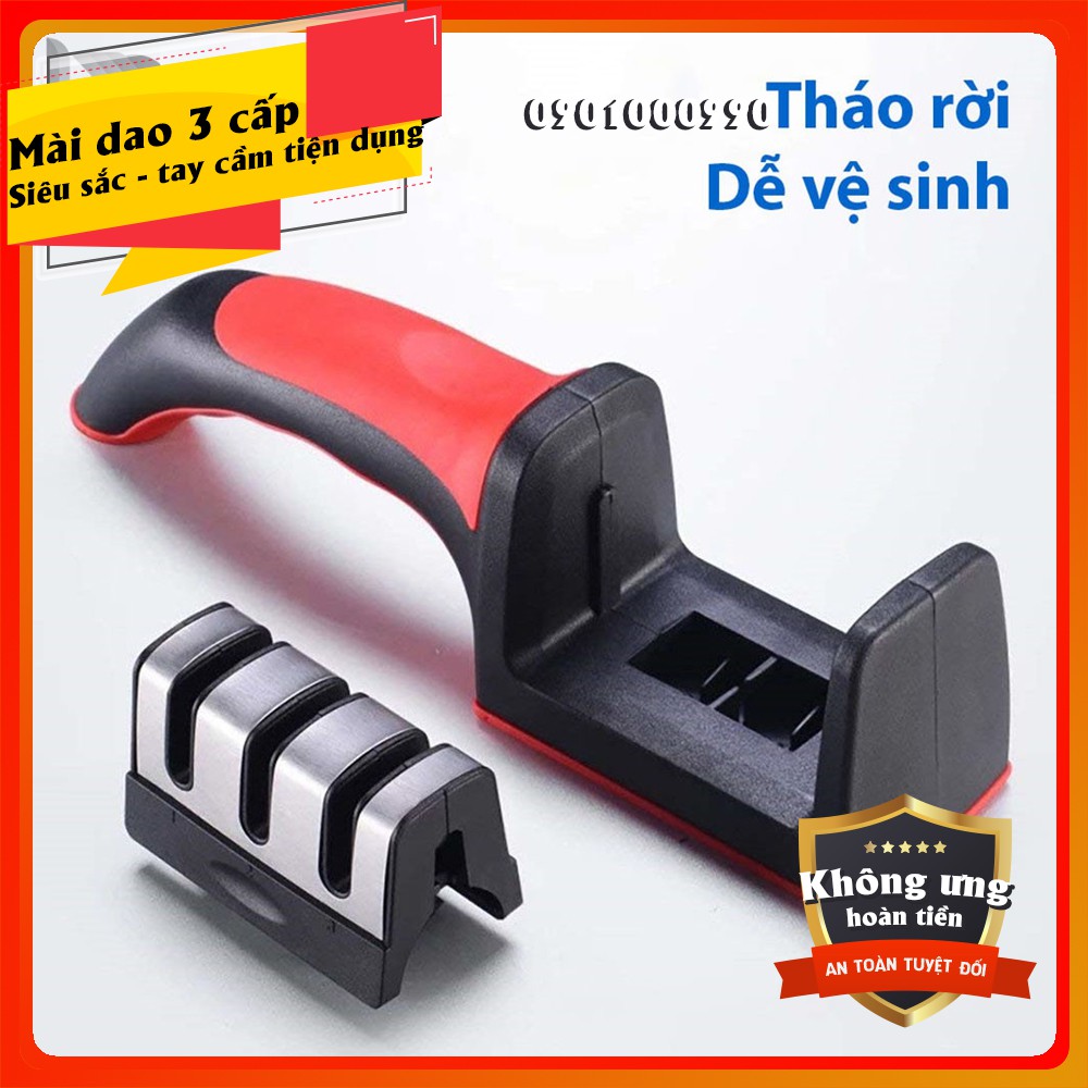 ⚡RẺ VÔ ĐỊCH⚡Mài dao, kéo 3 cấp cầm tay tiện lợi -  Dễ tháo - Dễ vệ sinh - Mài siêu sắc