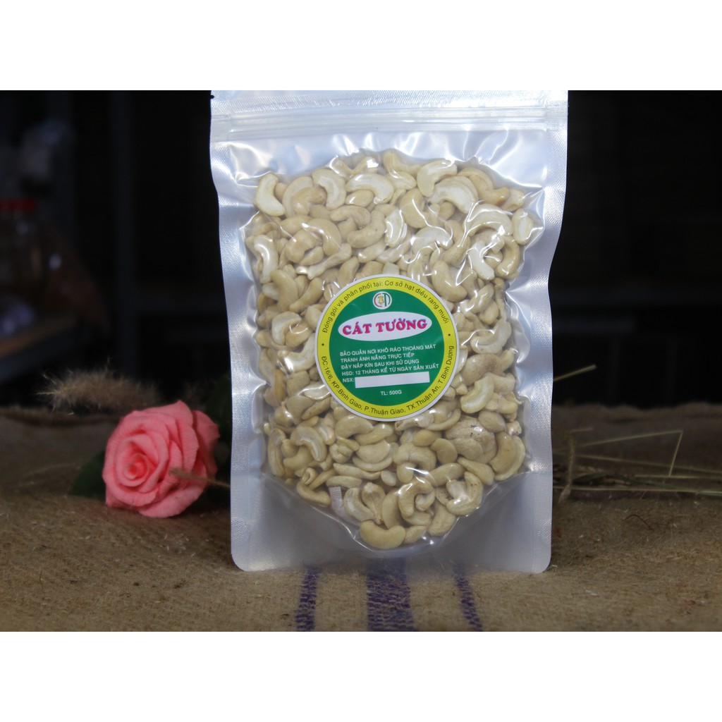 Hạt điều bể hàng nhân trắng (hạt điều sống) 500g [hàng mới]