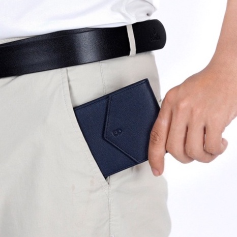 Ví nam Blanda thiết kế dập nổi logo chữ B sang trọng chất liệu da bò Saffiano cao cấp 8VNBG03
