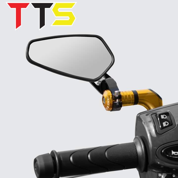 Gương kính 3D TTS chiếu hậu xe máy chân nhôm CNC nguyên khối ( Lẻ 1 cây bên trái )