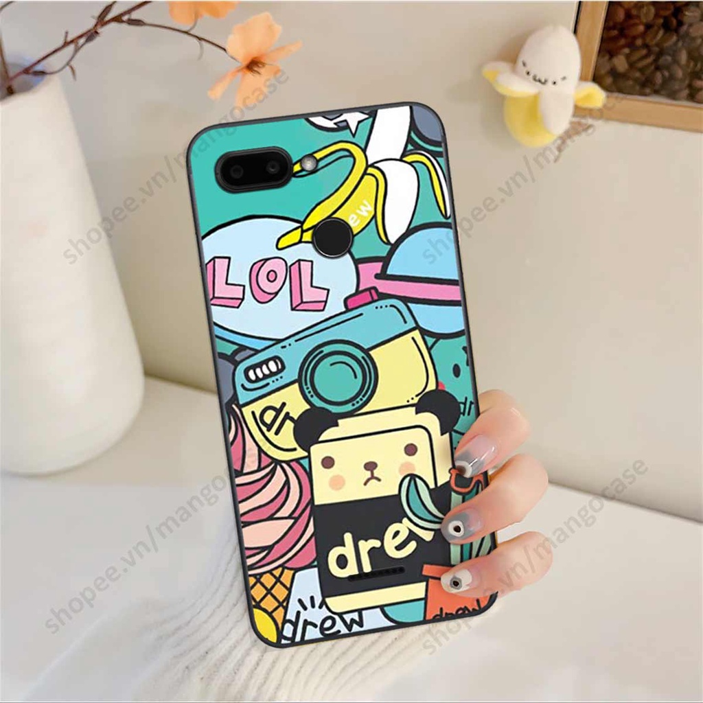 Ốp lưng điện thoại Xiaomi Redmi 6 drew, kaws, bape cao cấp, vỏ ốp rẻ đẹp