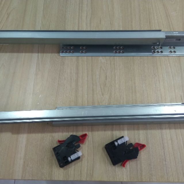 1 bộ 2 ray âm giảm chấn mở toàn phần 250 mm