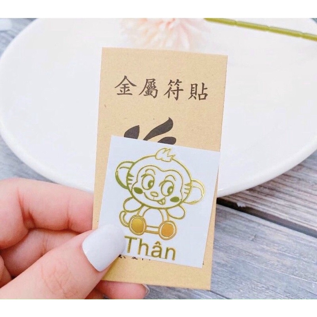 Miếng Dán Điện Thoại Linh Phù 12 Con Giáp Dán Được Nhiều Dòng Điện Thoại