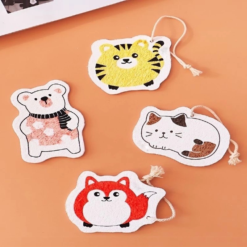 Miếng Xốp Rửa Chén/Chảo Vệ Sinh Hai Mặt Bằng Bột Bột Chống Dính Họa Tiết Hoạt Hình Cho Nhà Bếp