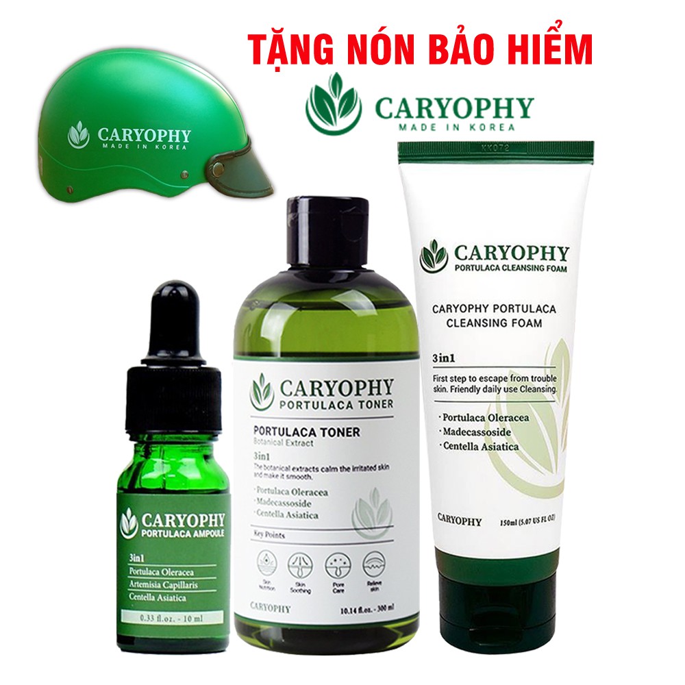 [ Tặng nón Bảo Hiểm ] Bộ 3 Sản Phẩm Trị Mụn Thâm Tận Gốc Caryophy