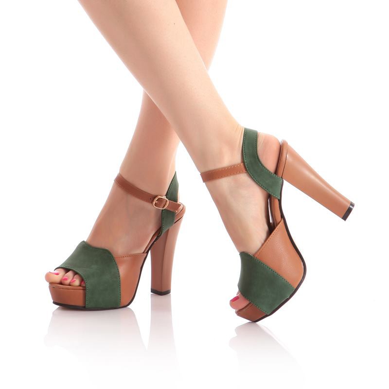 Giày cao gót phối màu quý phái - CG12