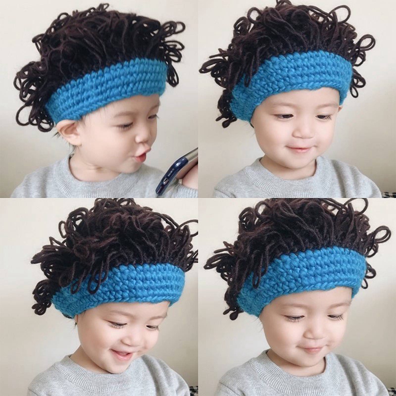 Tóc Giả Ngắn Xoăn Dễ Thương Dùng Làm Phụ Kiện Chụp Ảnh Cho Bé Sơ Sinh