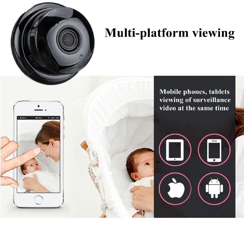 Camera chống trộm quay cả ban đêm 150° Full HD 1080P - Kết nối Wifi