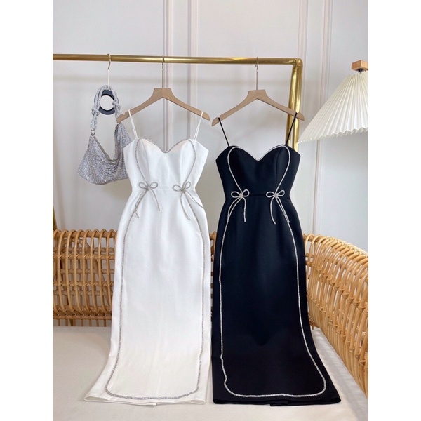 ĐẦM MAXI 2 DÂY KẾT ĐÁ VIỀN