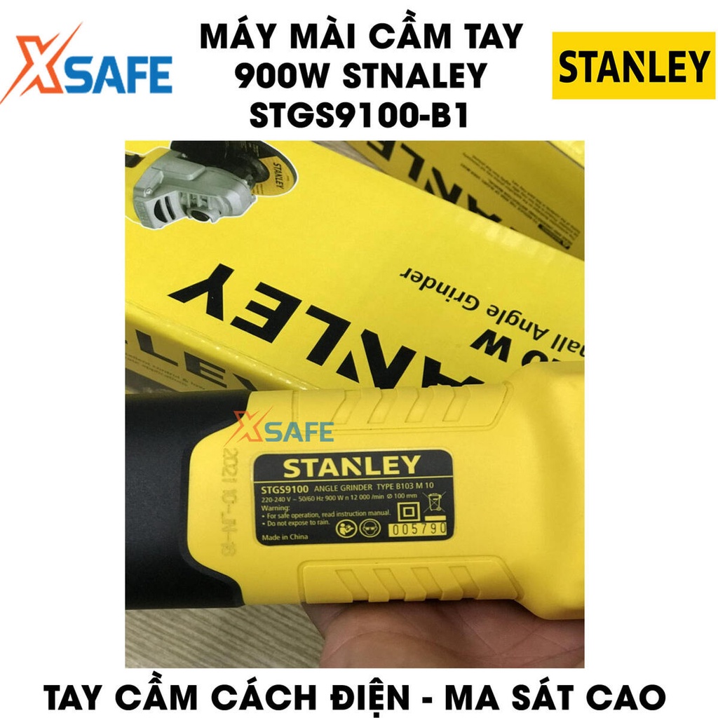 Máy mài góc STANLEY STGS9100-B1 900W Máy mài góc cầm tay tốc độ không tải 11000 vòng/phút, chất liệu hợp kim cứng cáp