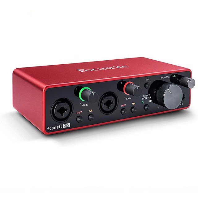 Focusrite Scarlett 2i2 (Gen3) - Sound Card Thu Âm 2in, 2 Out, Phần Mềm Pro Pro Tools