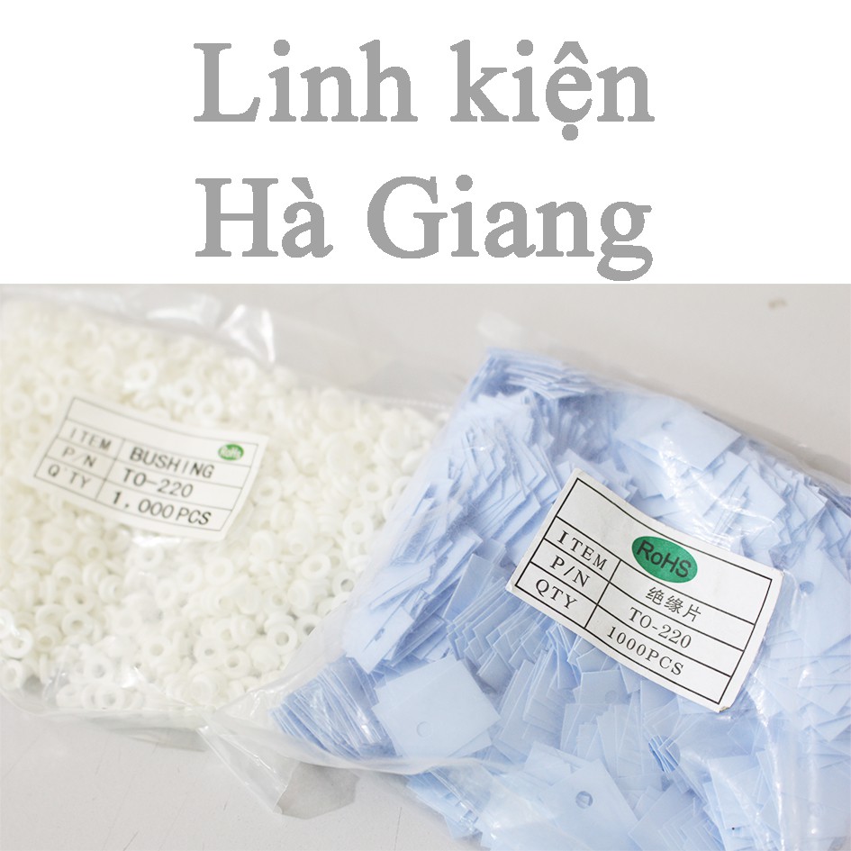 10 vòng đệm + 10 tấm cách nhiệt bằng nhựa cho linh kiện chân cắm kiểu TO-220
