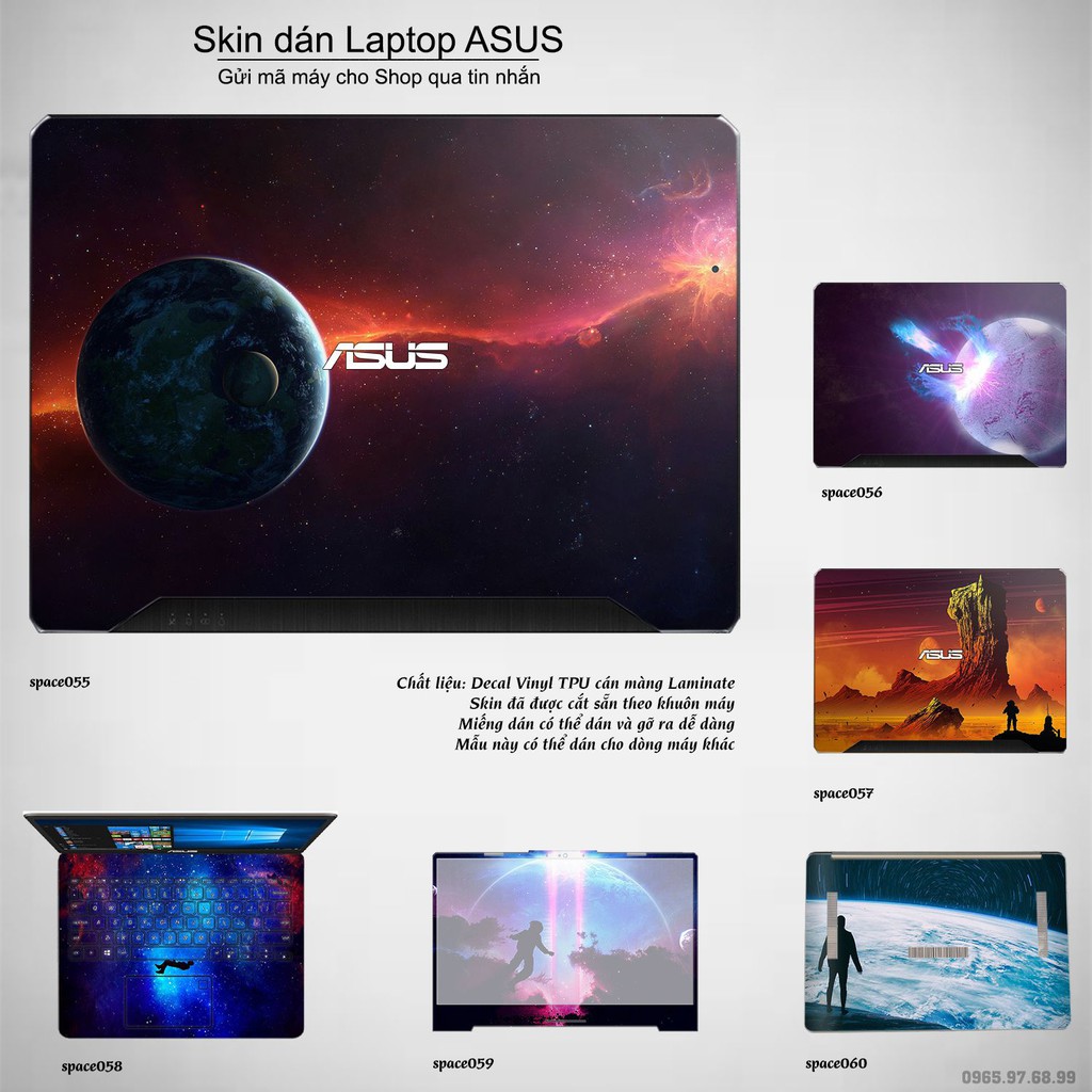 Skin dán Laptop Asus in hình không gian _nhiều mẫu 10 (inbox mã máy cho Shop)